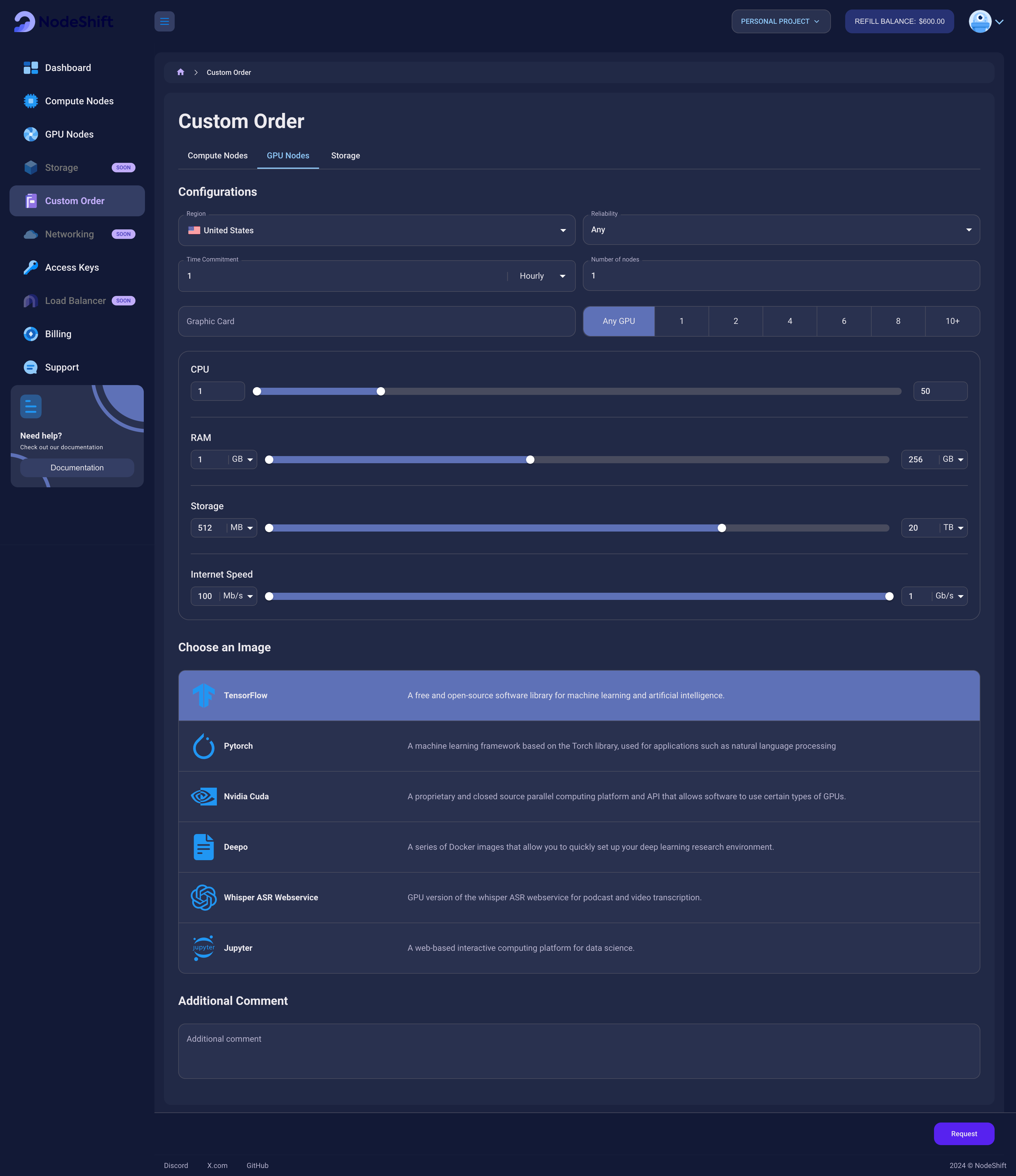 gpu node form