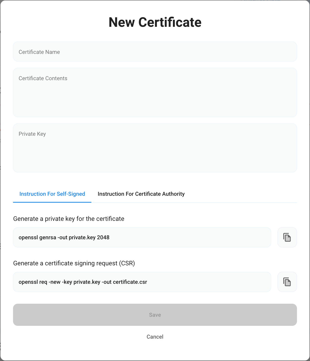 Forwarding rule certificate