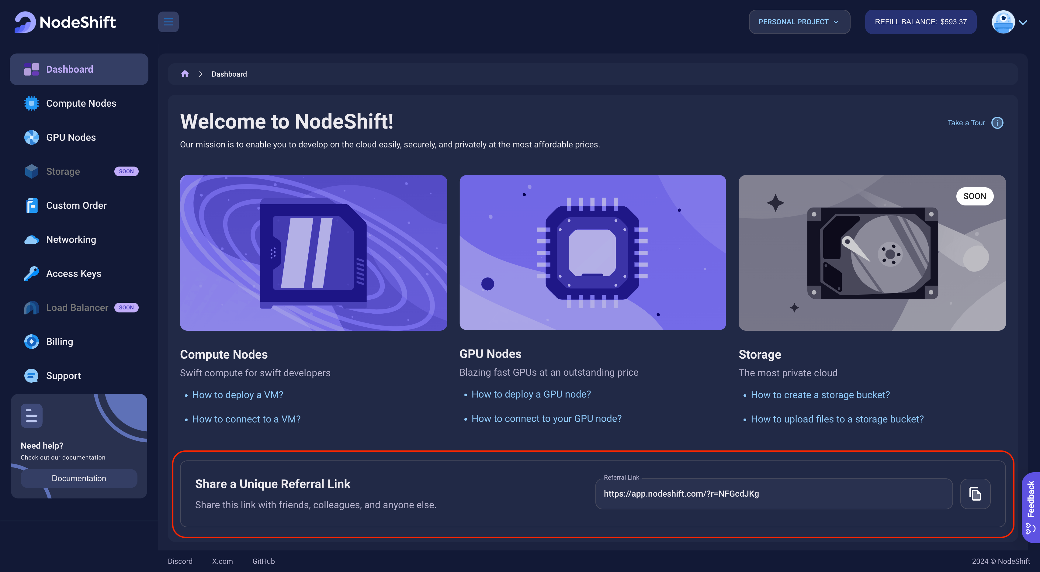 platform dashboard