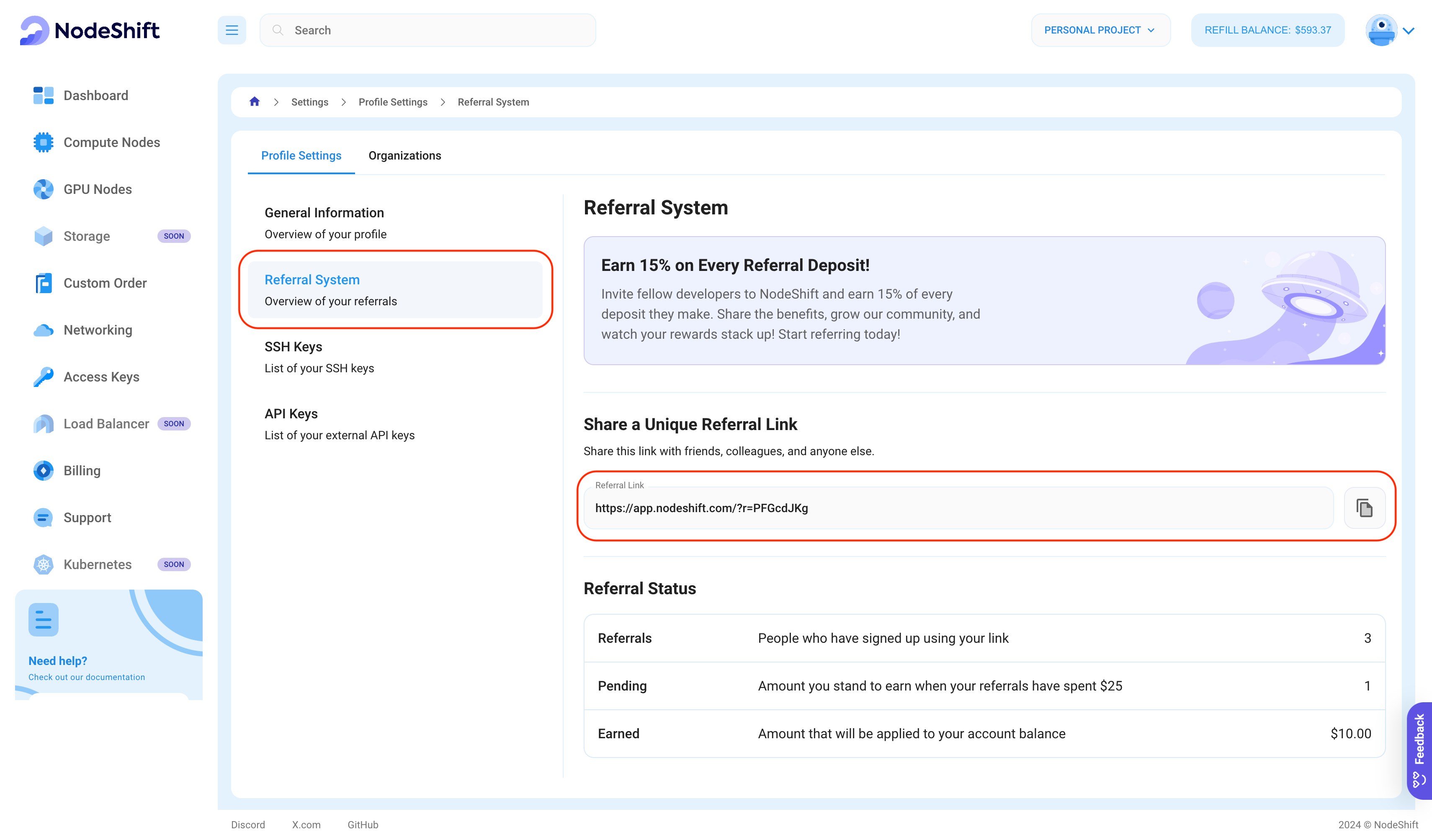 platform profile setting